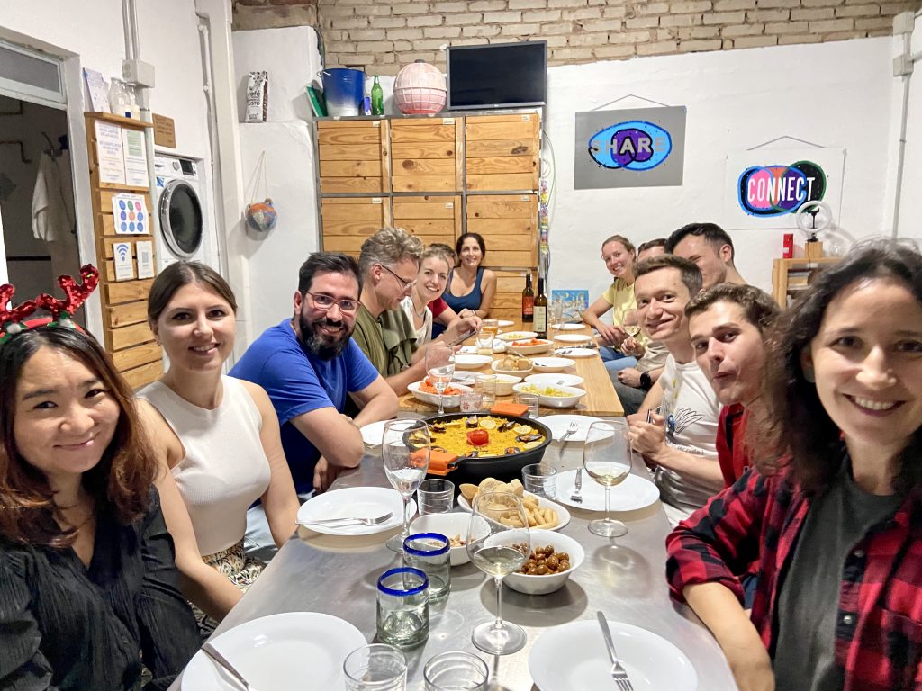 Community Dinner in a Coliving in Canaries