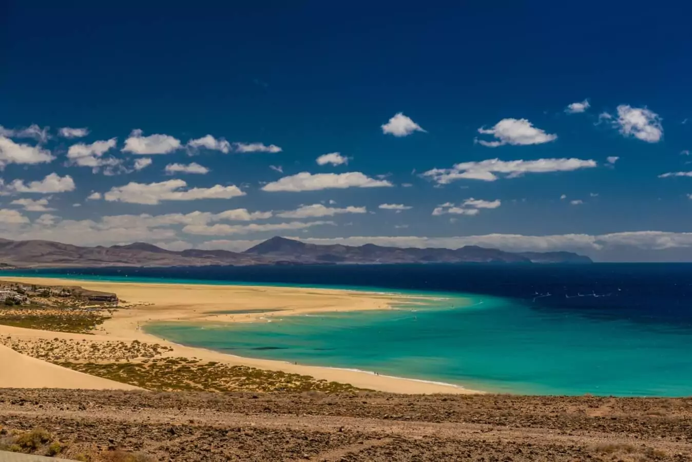 Playas de Fuerteventura. Mar y arena blanca.